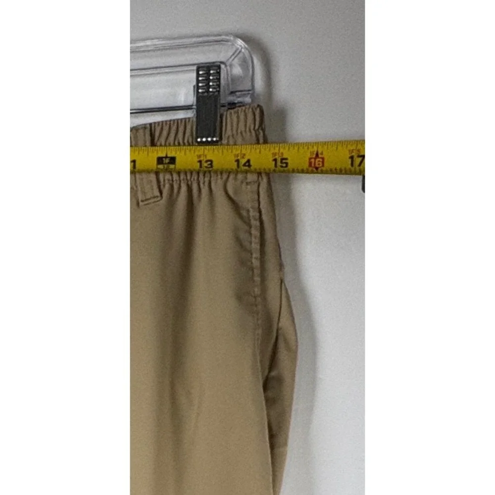 Birdie Bound Mens Golf Pants Beige Tie‎ Front Lightweight Sz Med Spandex Blend